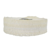 White Close Stitched Metal Polishing Buffing Mop 8" x 2" 4 section 2nd Stage