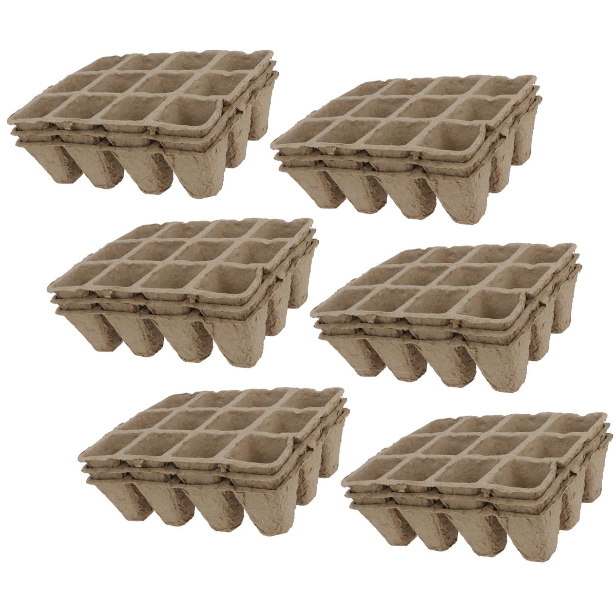 Biodegradable Seedling Starter Germination Trays Fibre Plant Pots