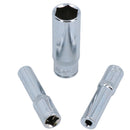 1/4" Drive Deep Metric + Imperial SAE AF Sockets 4mm – 14mm 5/32” – 1/2" 24pc