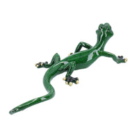 Grüne Gecko Eidechse Harz Wand Schuppen Skulptur Statue Ornament Haus Medium