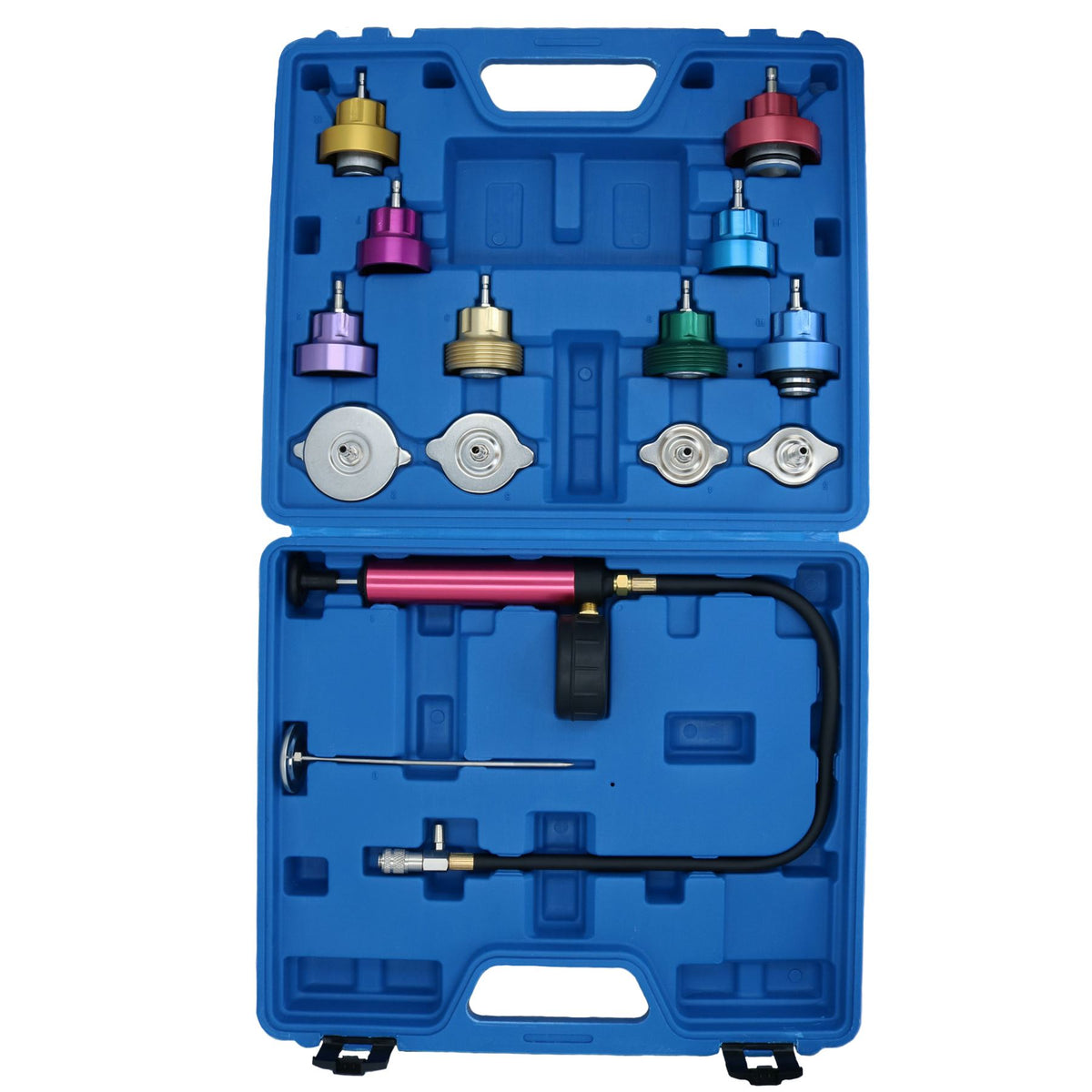 How Use Radiator Tester 14pc Radiator Coolant Cooling Temperature System Pressure Tester Testi ...