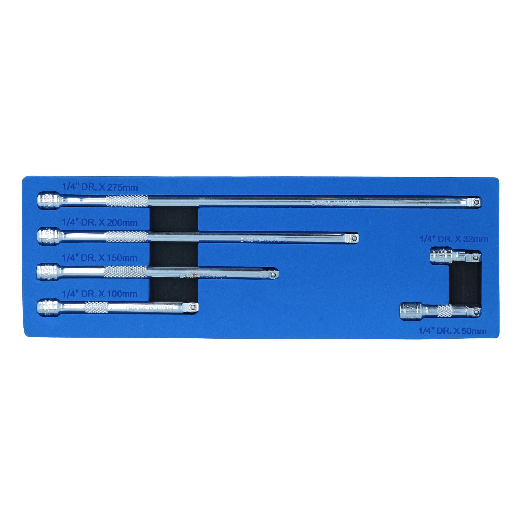 1/4" Antrieb Wobble Swivel Socket Extension Bar Set 6-teilig 50mm - 275mm Bergen