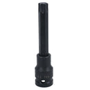 T55 1/2in Drive Deep Impact Impacted Torx Star Male Socket 100mm Long