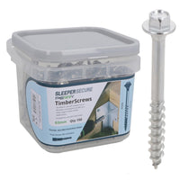 63mm Timber Wood Screws For Railway Sleepers Hex Head Stainless Steel 150pc