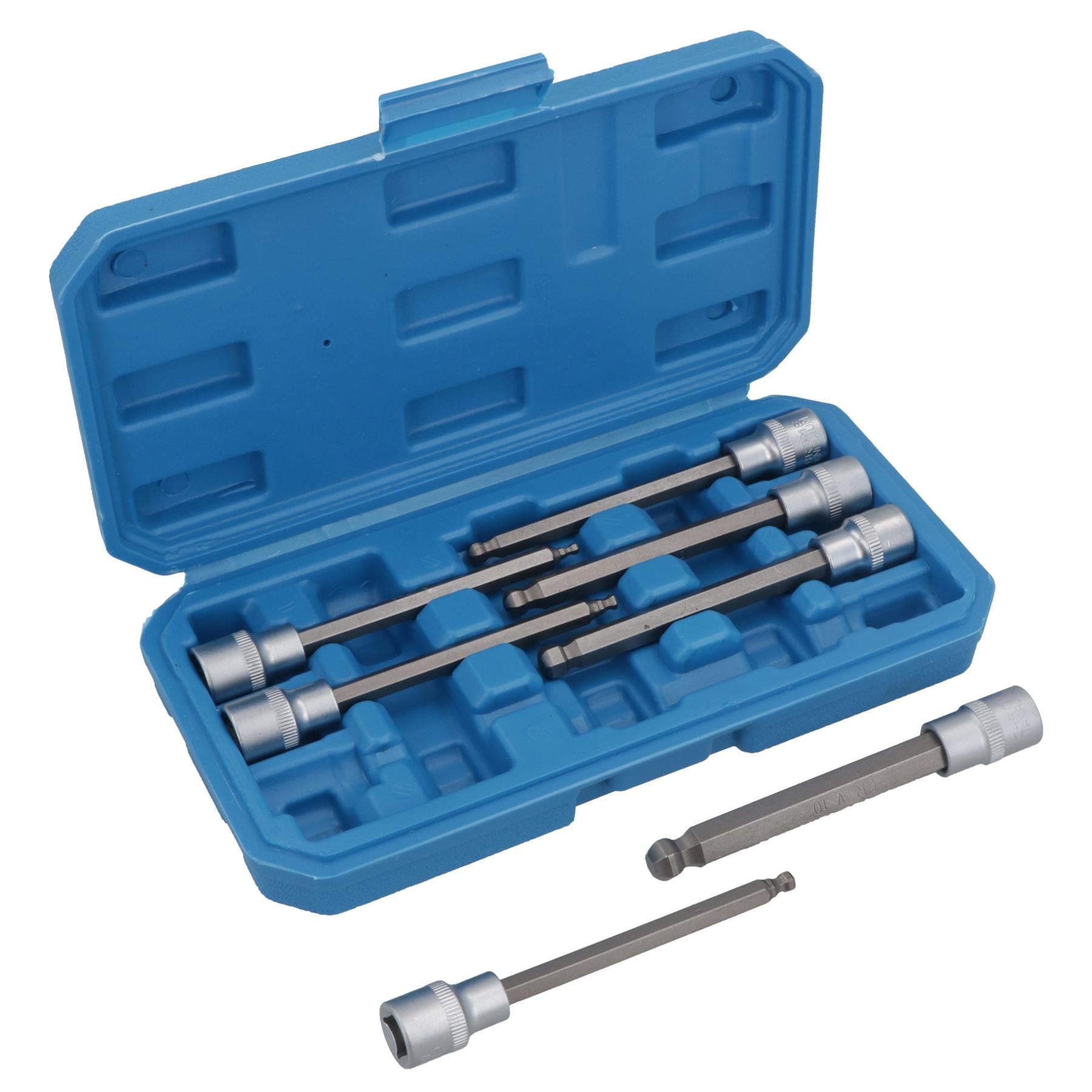 Metric Ball Ended Long Allen Hex Key Sockets 3mm - 10mm 3/8" Drive 7pc