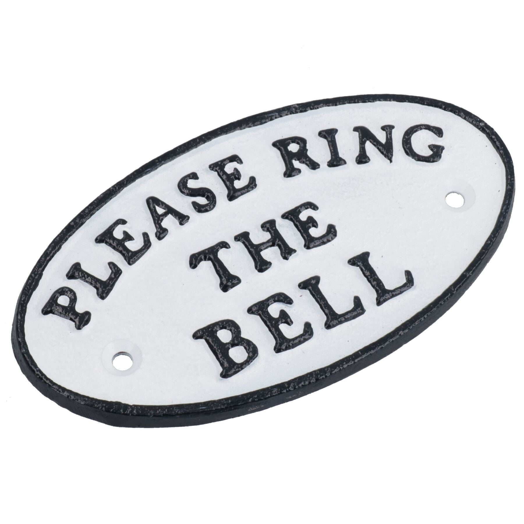 Please Ring Bell Cast Iron Sign Plaque Door Wall House Office Reception Gate