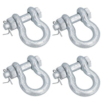 Galvanised Bow Shackle Safety Pin 1/2in (12.5mm) 2.0T to US Fed Spec