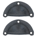 Furniture Door Pull Handle Cast Iron Cupboard Drawer Chest Shell Cup Clam