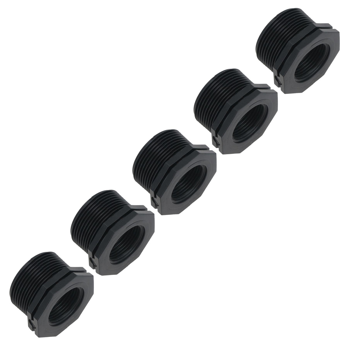 Polypropylene PP 1-1/2in – 1in Female – Male Pipe Threaded Reducing Bush