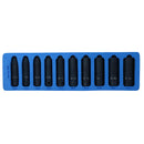 Douilles à chocs métriques profondes à entraînement 1/2" à six pans simples 10 mm - 24 mm 10 pièces