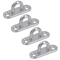 4 Pack 5mm Pad Eye Plate Tie Down Anchor Ring Stainless Steel A2