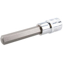 12mm Hex Allen Key Long Bit Internal Socket Metric 1/2" Drive 100mm Length Cr-V