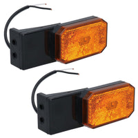 2 x Amber Orange LED Side Marker Light / Lamp Trailer Caravan 12V or 24V