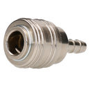 EURO Air Hose Connector Fitting Quick Release Pack With Hose Tail Barb 2pk