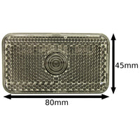 Mini Frontmarkierungsleuchte für Anhänger, Caravan, weiß, klare Lampe, Paar TR146