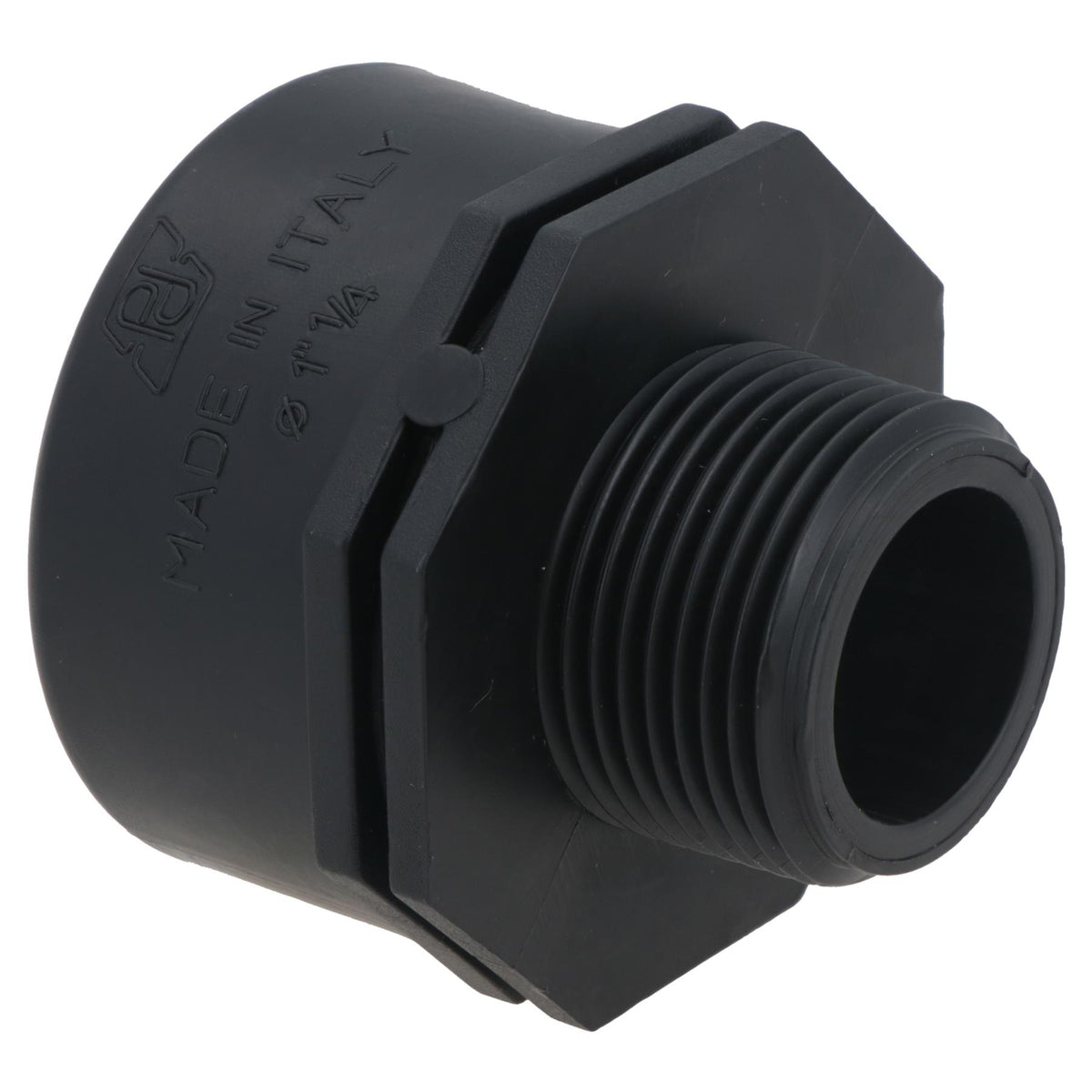 Polypropylene PP Threaded Reducing Socket Female – Male 1-1/4in – 1in BSP