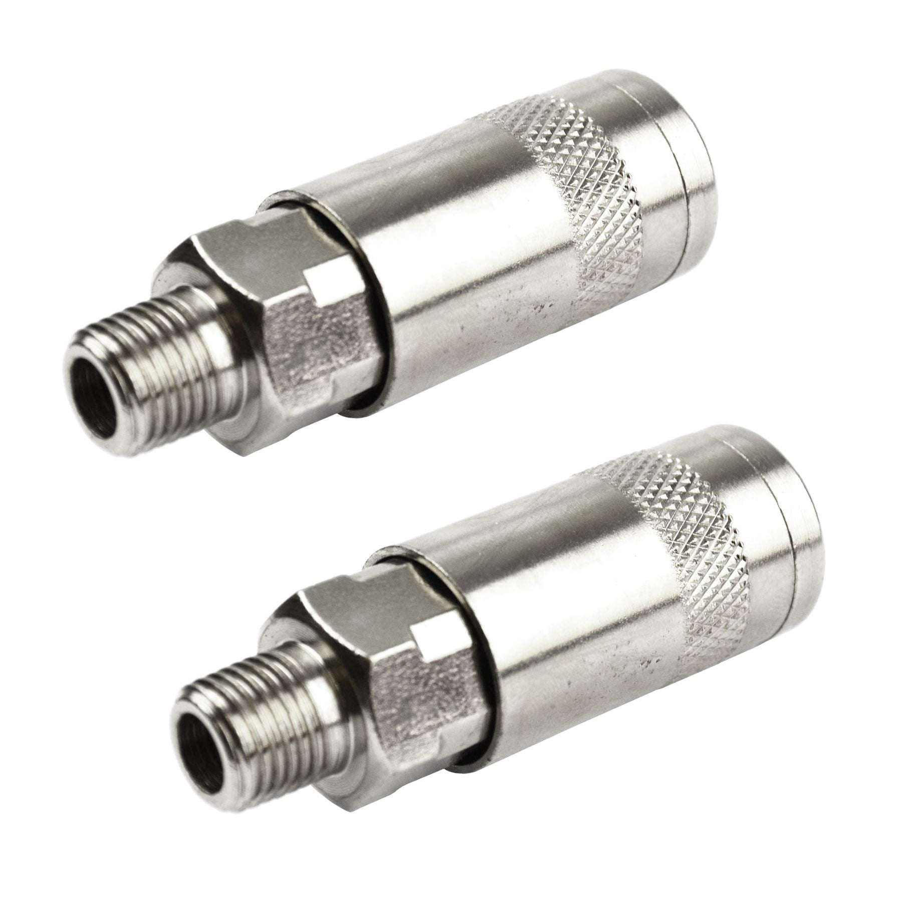 Air Line Hose Connector Fitting Female Quick Release 1/4 BSP Male 2pk FT008