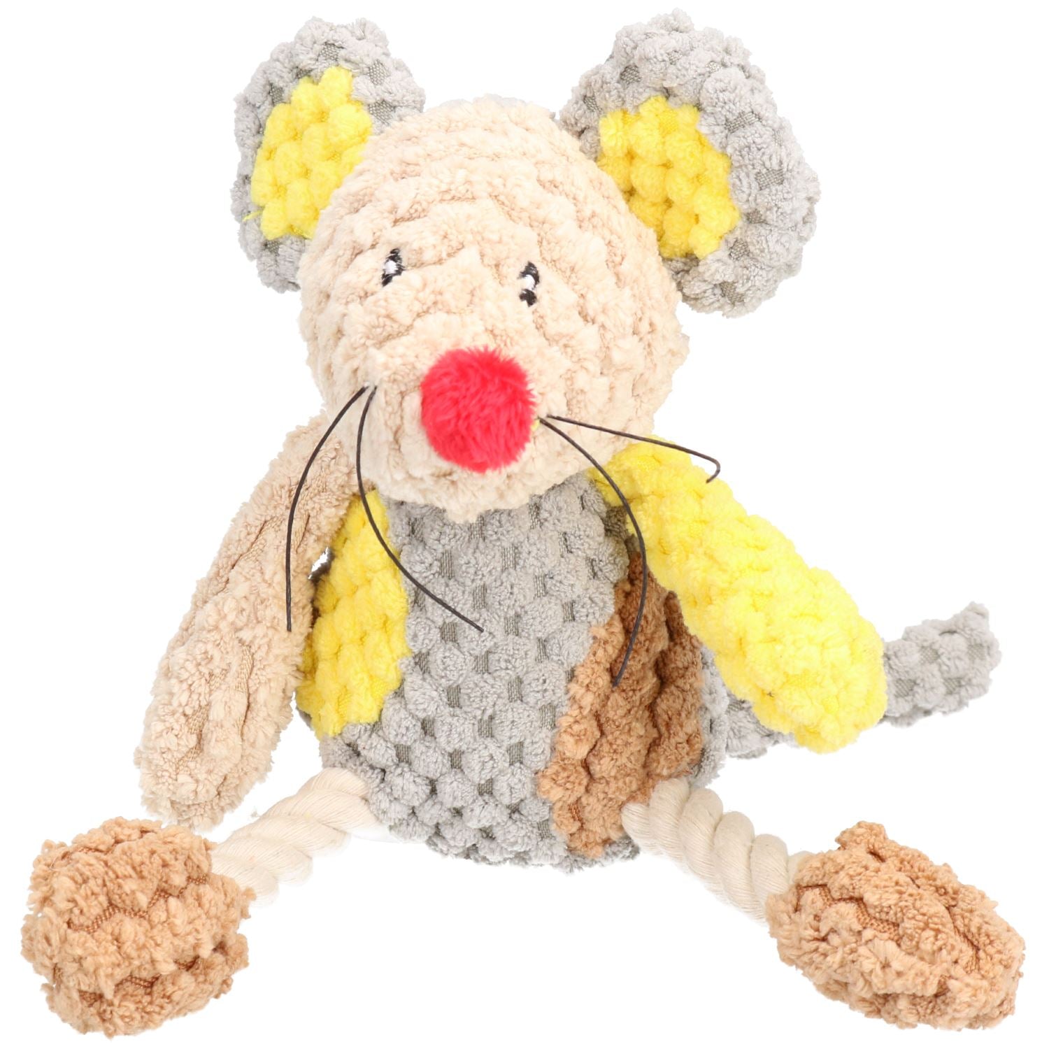 Molly Mouse Mr Twister Teddy Dog Toy With Squeak 23cm/9"