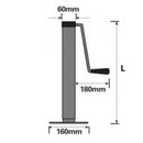 Telescopic Screw Jack Prop Stand Trailer Drop Stand Leveling 800kg Capacity