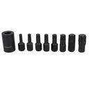 Jeu de 9 embouts à impact Torx mâles T30 – T70 à entraînement 1/2" avec support