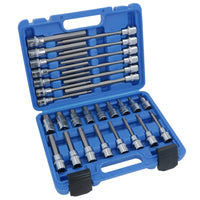 1/2" Drive Allen Hex Key Metric Sockets Shallow And Deep 5mm - 19mm 30pc