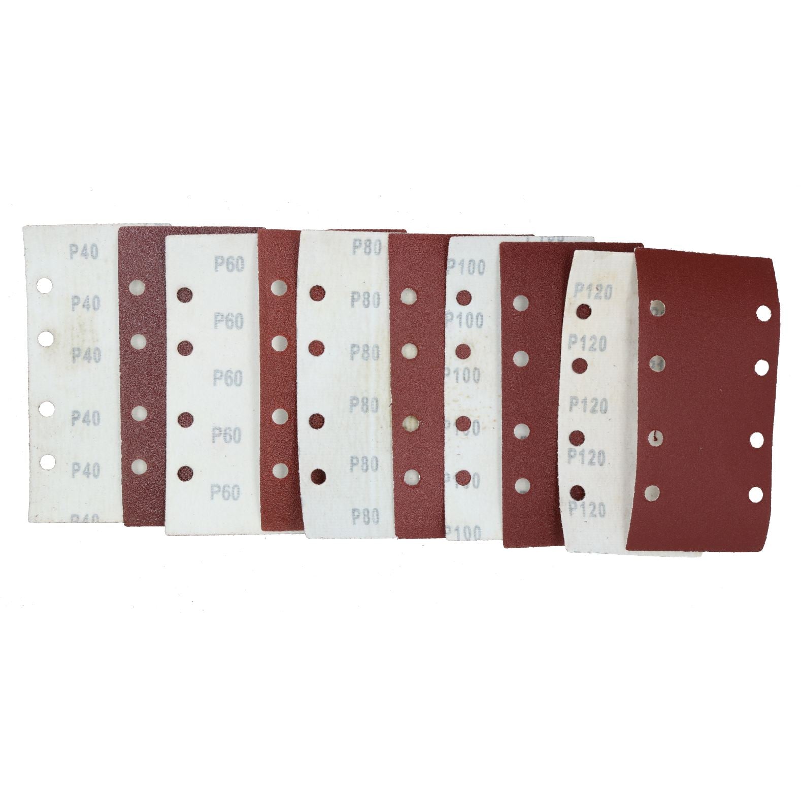 Hook + Loop 1/3 Sheet Sanding Sander Sandpaper Pads Mixed Grit 200 Pack