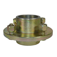 Trailer Cast Wheel Hub 4" PCD  1" Taper Bearing 4 Stud With Wheel Nuts And Cap