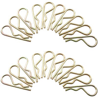 4mm R Clips Hair Pin Hitch Lynch Cotter Fasteners Zinc Plated Steel 20 Pack