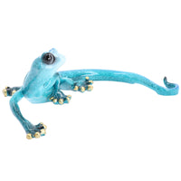 Blau gesprenkelte Gecko-Eidechse, Kunstharz, Skulptur, Dekoration, Statue, mittelgroß