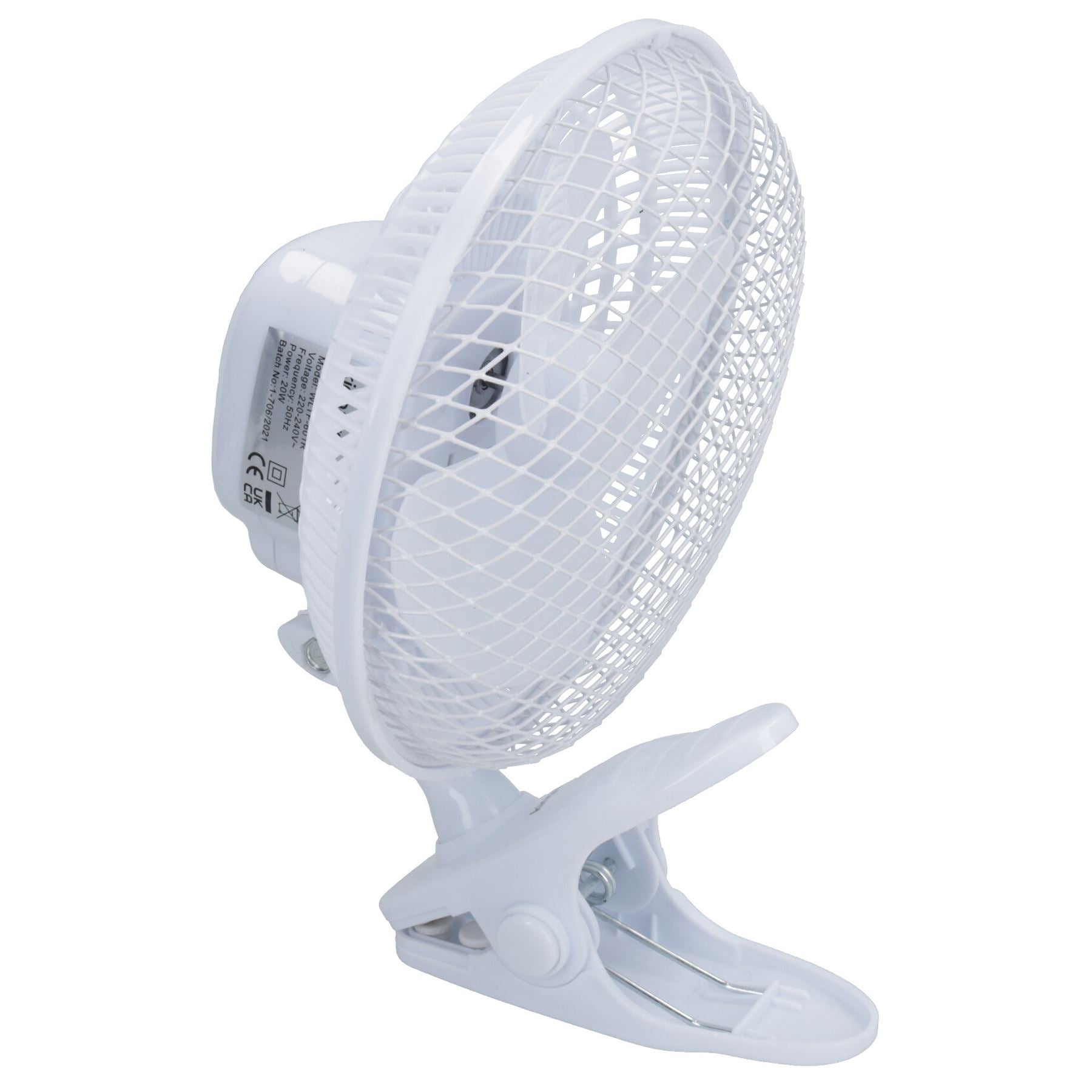 Portable 6” Desk Fan With Clip Cooling 2 Speed Home Office UK Plug