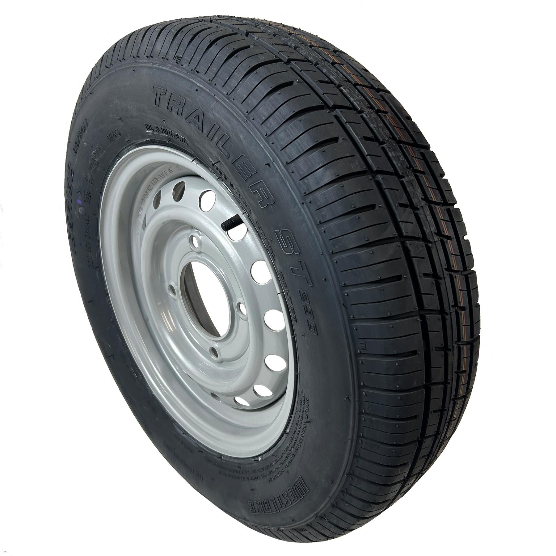 13" Wheel & Tyre for Indespension 1300kg Single Axle Goods Trailer 165 R13C