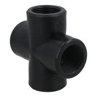 Polypropylene PP 3/4in BSP Female Threaded Cross Way Tee Piece 4 Way