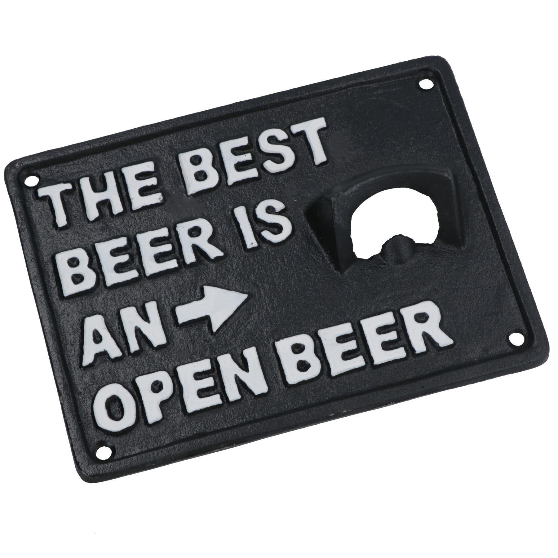 The Best Beer Bottle Opener Cast Iron Sign Gift Garage Shed Bar Man Cave Plaque