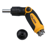 14pcs Ratchet Screwdriver Set Slotted / Flat, Pozi, Torx Star Head Adjustable Angle