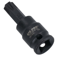 Torx Star Impact flache, kurze Bit-Steckschlüssel T10–T60, einzeln, 3/8 Zoll Dr.