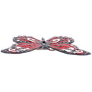 Set of 12 Red Small Metal Butterflies Garden/Home Wall Art Ornament