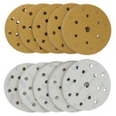 150mm Sanding Discs Aluminium Oxide Abrasive 180 Grit 15 Hole Hook + Loop