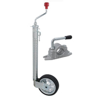 ALKO 48mm Ribbed Jockey Wheel Wide Commercial Plant Trailer & Ribbed Clamp
