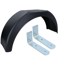 13" Plastic Mudguard Fender (Single) Flush Fit & 2 (SMALL) Angle Brackets