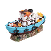 Aquarium aquatique DecoLED Bateau Épave Ornement pour aquarium 7x10x18cm