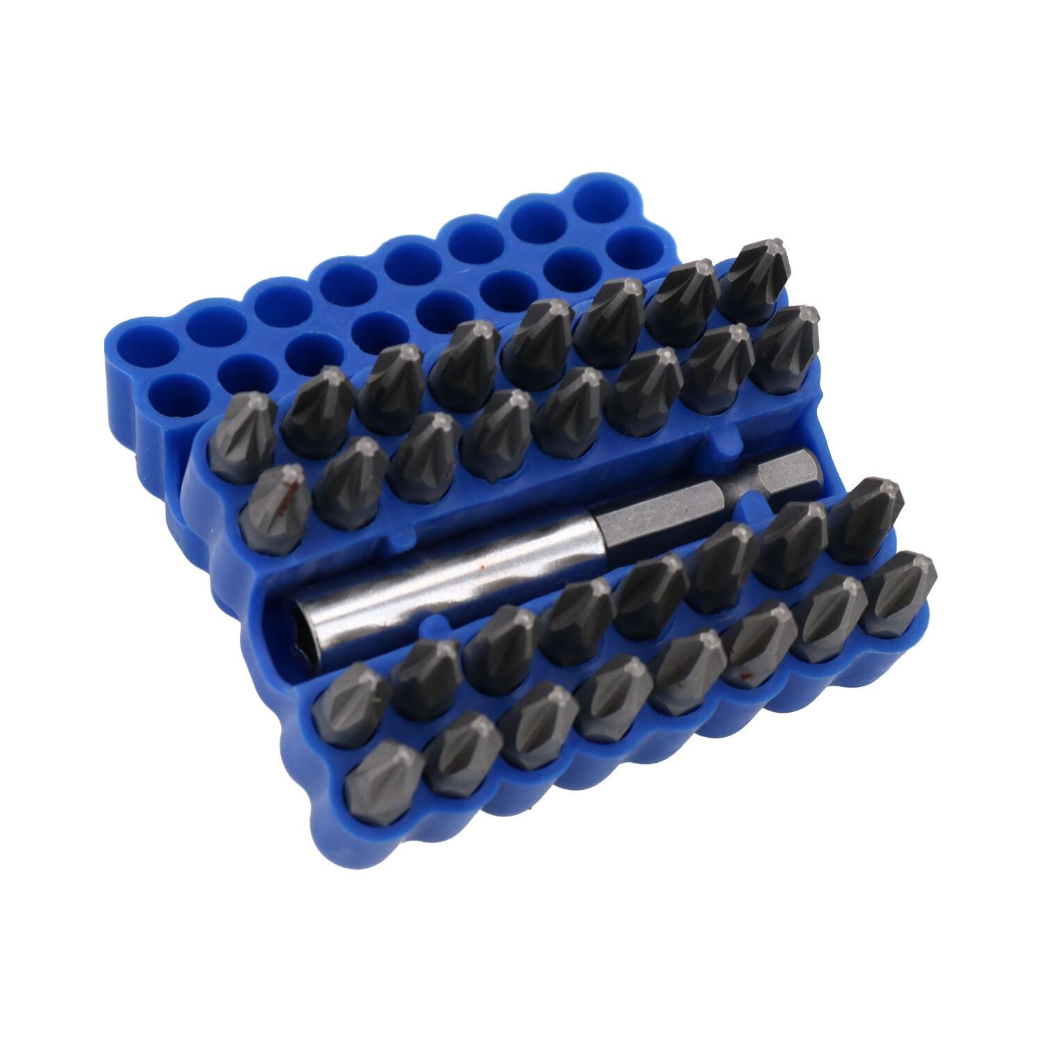 Jeu d'embouts de tournevis + tournevis à cliquet à doigt Pozi Torx Hex plat PH2 PZ0 59 pièces