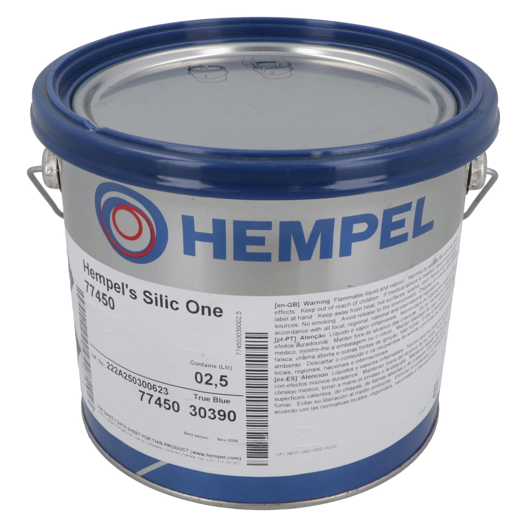 Hempel Silic One True Blue Biocide-Free Antifoul 2.5L Boat Antifouling Paint