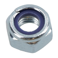 M8 x 1.25mm Nyloc Nut Fastener Hexagonal Metric Nuts Grade 8 Zinc Plated