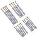 Chevilles à vis et ancrages pour mur en brique, béton, bois, 5 mm – 8 mm, 18 pièces