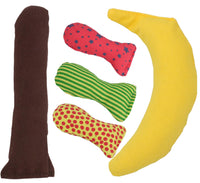 Yeow Cat Kitten Banana, Cigar & Stinkie Fish Toy Bundle With Catnip Toy Play Gift