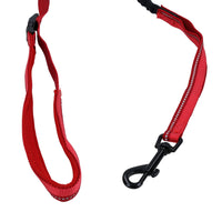 Small Red All-In-One Multi-Function Shock Absorber Hand Free Running Dog Lead