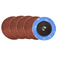 15pc Flap Disc Set 50mm Twist Button Abrasive Discs Sanding Mixed 60 80 120 Grit