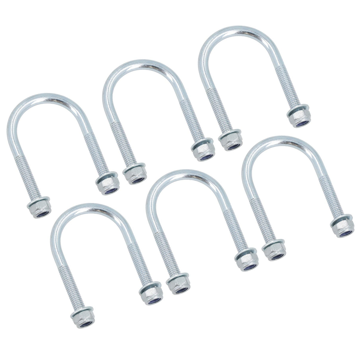 M8 Round Bend U Bolt 42mm x 70mm Width x Length Pipe Clamp Fixing