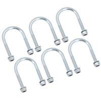 M8 Round Bend U Bolt 42mm x 70mm Width x Length Pipe Clamp Fixing