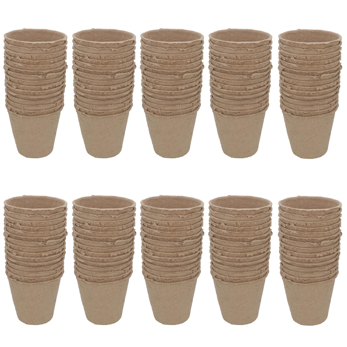 Biodegradable Fibre Plant Pots For Seeds Seedlings Cuttings Round 8 x 8cm
